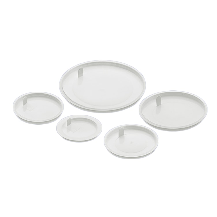 58mm White Polypropylene Tabbed Jar Disc