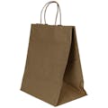 10" W x 12-1/2" L + 7" BG Brown Kraft Paper Bags with Twisted Handles - Case of 250
