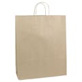 16" W x 19" L + 6" BG Brown Kraft Paper Bags with Twisted Handles - Case of 200