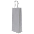 5-1/2" W x 12-3/4" L + 3-1/4" BG White Kraft Paper Bags with Twisted Handles - Case of 250