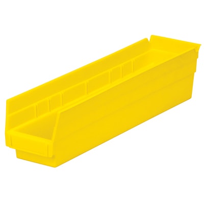 Yellow Akro-Mils® Shelf Bin - 17-7/8" L x 4-1/8" W x 4" Hgt.