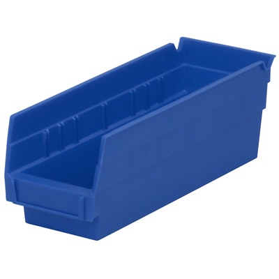Blue Akro-Mils® Shelf Bin - 11-5/8" L x 4-1/8" W x 4" Hgt.