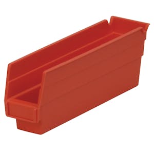Red Akro-Mils® Shelf Bin - 11-5/8" L x 2-3/4" W x 4" Hgt.
