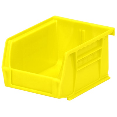 5-3/8" L x 4-1/8" W x 3" Hgt. OD Yellow Storage Bin
