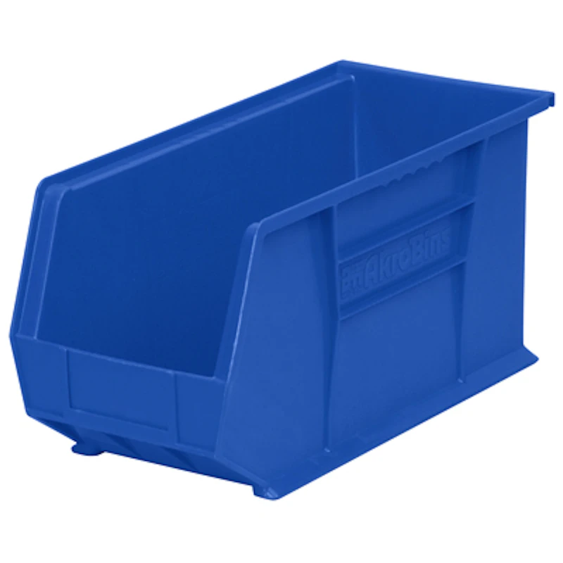 18" L x 8-1/4" W x 9" Hgt. OD Blue Storage Bin *Not designed for hanging system.