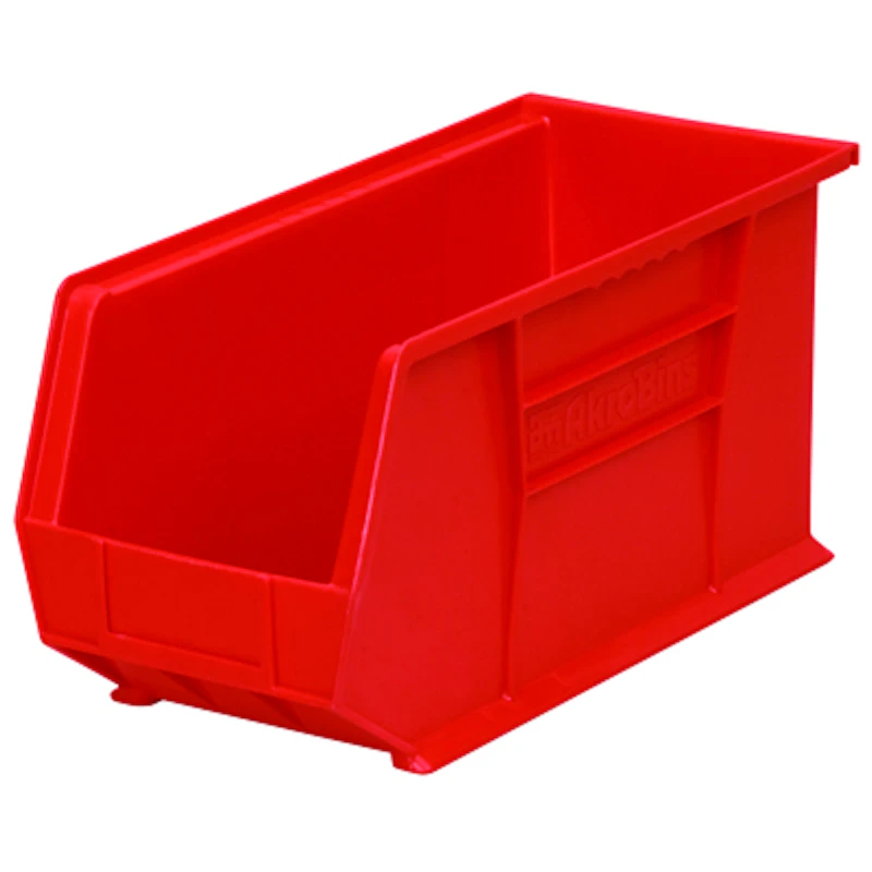 18" L x 8-1/4" W x 9" Hgt. OD Red Storage Bin *Not designed for hanging system.