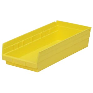 Yellow Akro-Mils® Shelf Bin - 17-7/8" L x 8-3/8" W x 4" Hgt.