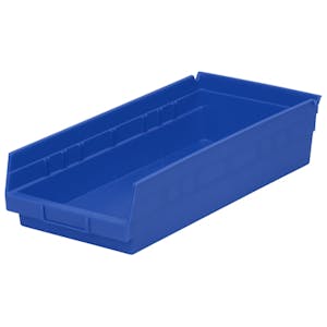 Blue Akro-Mils® Shelf Bin - 17-7/8" L x 8-3/8" W x 4" Hgt.