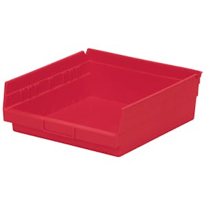Red Akro-Mils® Shelf Bin - 11-5/8" L x 11-1/8" W x 4" Hgt.