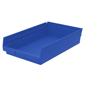 Blue Akro-Mils® Shelf Bin - 17-7/8" L x 11-1/8" W x 4" Hgt.