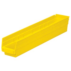 Yellow Akro-Mils® Shelf Bin - 23-5/8" L x 4-1/8" W x 4" Hgt.