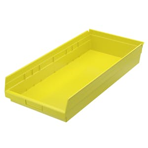 Yellow Akro-Mils® Shelf Bin - 23-5/8" L x 11-1/8" W x 4" Hgt.