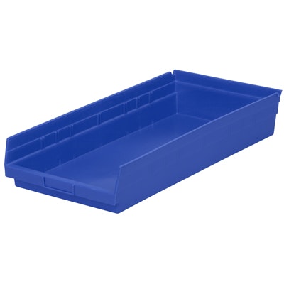 Blue Akro-Mils® Shelf Bin - 23-5/8" L x 11-1/8" W x 4" Hgt.