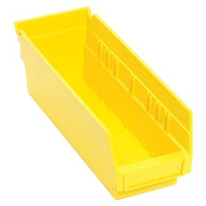 Yellow Quantum® Economy Shelf Bin - 11-5/8" L x 4-1/8" W x 4" Hgt.