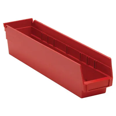 Red Quantum® Economy Shelf Bin - 17-7/8" L x 4-1/8" W x 4" Hgt.