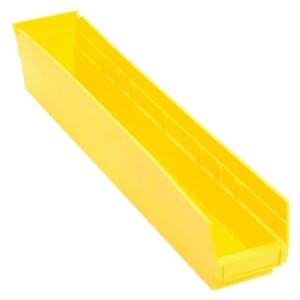 Yellow Quantum® Economy Shelf Bin - 23-5/8" L x 4-1/8" W x 4" Hgt.