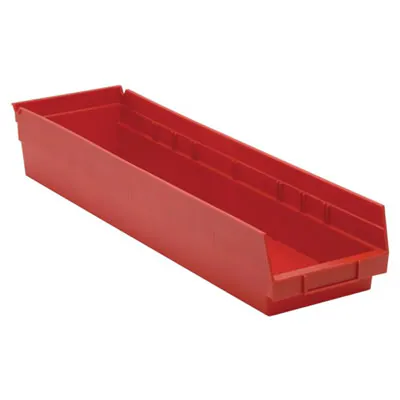 Red Quantum® Economy Shelf Bin - 23-5/8" L x 6-5/8" W x 4" Hgt.