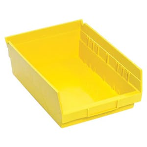 Yellow Quantum® Economy Shelf Bin - 11-5/8" L x 8-3/8" W x 4" Hgt.