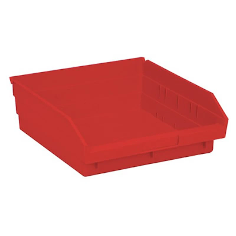 Red Quantum® Economy Shelf Bin - 11-5/8" L x 11-1/8" W x 4" Hgt.