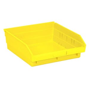 Yellow Quantum® Economy Shelf Bin - 11-5/8" L x 11-1/8" W x 4" Hgt.