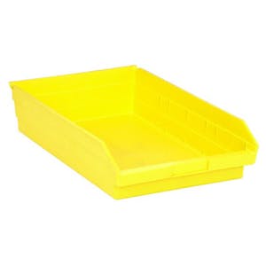 Yellow Quantum® Economy Shelf Bin - 17-7/8" L x 11-1/8" W x 4" Hgt.