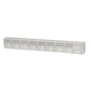 23-5/8" L x 3-1/8" W x 2-1/2" Hgt. White Tip Out Storage System with 9 Bins