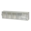23-5/8" L x 6-1/2" W x 5-1/4" Hgt. White Tip Out Storage System with 5 Bins