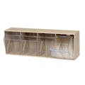 23-5/8" L x 8-1/8" W x 6-5/8" Hgt. Ivory Tip Out Storage System with 4 Bins