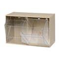 23-5/8" L x 13-7/8" W x 11-7/8" Hgt. Ivory Tip Out Storage System with 2 Bins