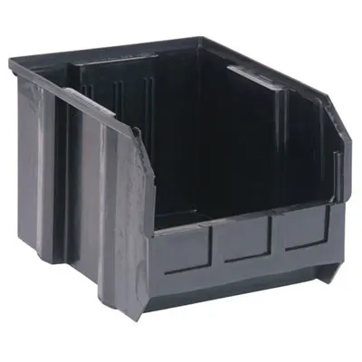 Quantum® Black Conductive Stack & Hang Bin - 10-3/4" L x 8-1/4" W x 7" Hgt.