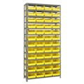 12" W x 36" L x 75" Hgt. Unit with 13 Shelves & 48 Yellow Bins 11-5/8" L x 8-3/8" W x 4" Hgt.