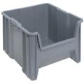 17-1/2" L x 16-1/2" W x 12-1/2" Hgt. Gray Quantum® Giant Stack Container