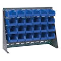 36" L x 19" Hgt. Louvered Panel with 18 - 10-7/8" L x 5-1/2" W x 5" Hgt. Green Bins