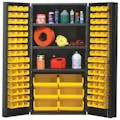 Yellow Quantum® Heavy Duty 36" Wide Cabinet w/Adjustable Shelves