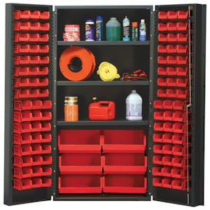 Red Quantum® Heavy Duty 36" Wide Cabinet w/Adjustable Shelves