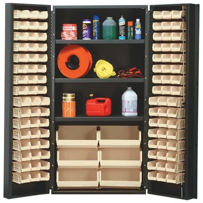 Ivory Quantum® Heavy Duty 36" Wide Cabinet w/Adjustable Shelves