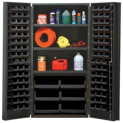 Black Quantum® Heavy Duty 36" Wide Cabinet w/Adjustable Shelves