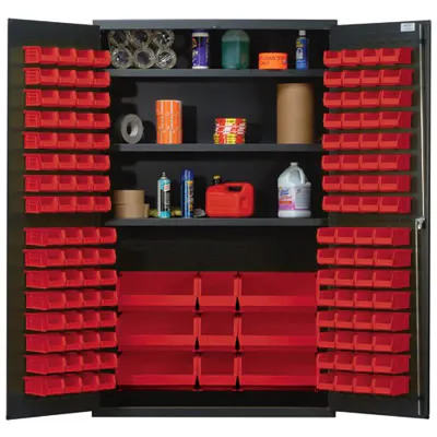 Red Quantum® Heavy Duty 48" Wide Cabinet w/Adjustable Shelves