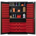 Red Quantum® Heavy Duty 48" Wide Cabinet w/Adjustable Shelves