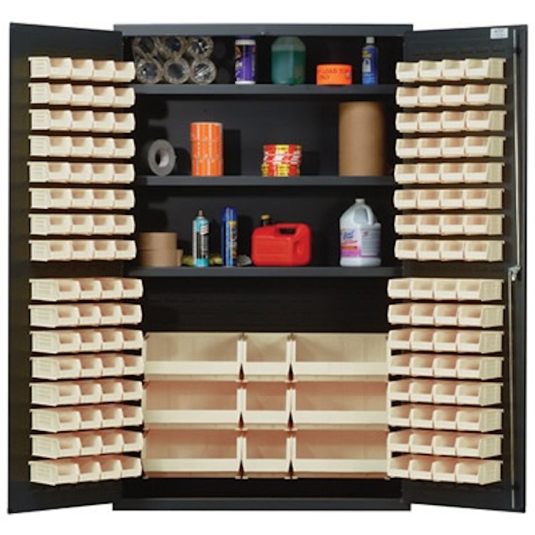 Ivory Quantum® Heavy Duty 48" Wide Cabinet w/Adjustable Shelves