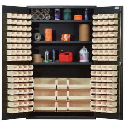 Ivory Quantum® Heavy Duty 48" Wide Cabinet w/Adjustable Shelves