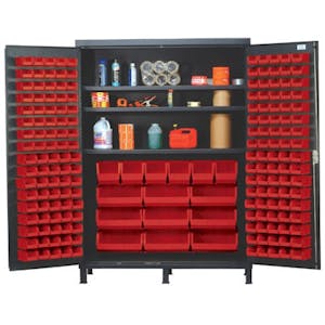 Red Quantum® Heavy Duty 60" Wide Cabinet w/Adjustable Shelves