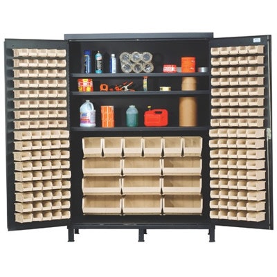 Ivory Quantum® Heavy Duty 60" Wide Cabinet w/Adjustable Shelves