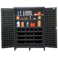 Black Quantum® Heavy Duty 60" Wide Cabinet w/Adjustable Shelves