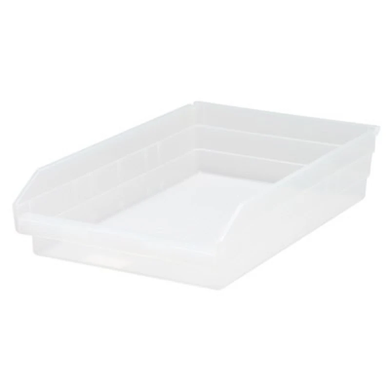 17-7/8" L x 11-1/8" W x 4" Hgt. Quantum® Clear Economy Shelf Bin