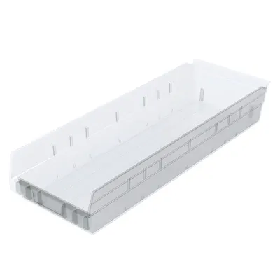 23-5/8" L x 8-3/8" W x 4" Hgt. OD Akro-Mils® Clear Storage Shelf Bin