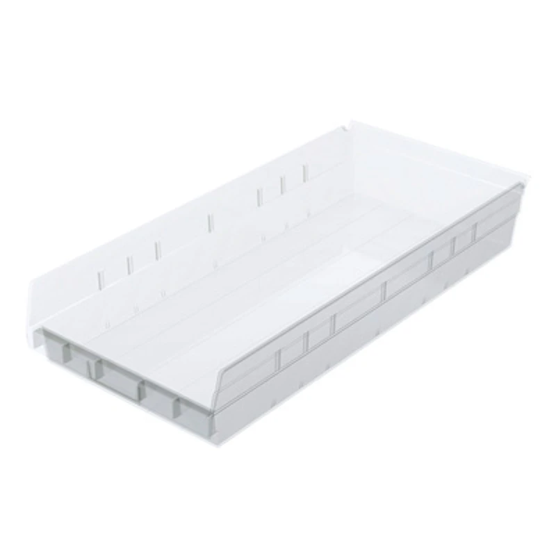 23-5/8" L x 11-1/8" W x 4" Hgt. OD Akro-Mils® Clear Storage Shelf Bin