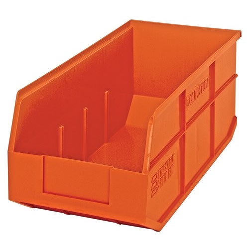 18" L x 8-1/4" W x 7" Hgt. Quantum® Orange  Stackable Shelf Bin