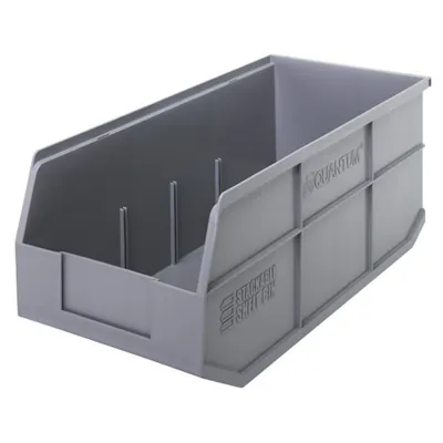 18" L x 8-1/4" W x 7" Hgt. Quantum® Gray Stackable Shelf Bin