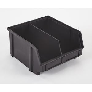 9.3" x 8.8" x 5" ESD-Safe Parts Bin with Divider